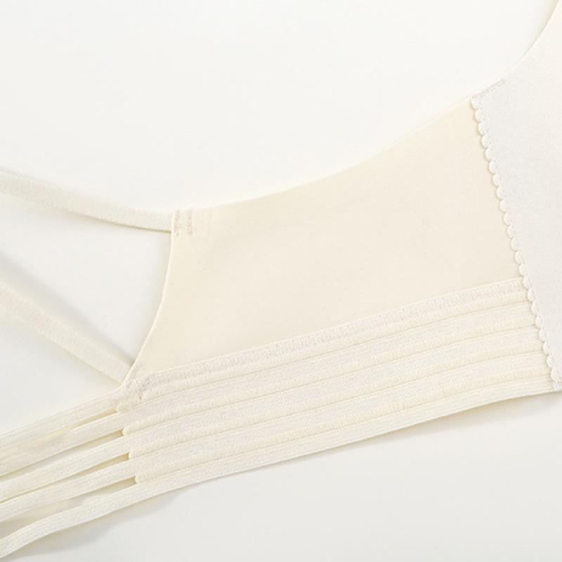 Spring and Summer New Beauty Back Front Buckle Underwear Gathered Beauty Breasts Hundred with Glossy Simple Bra