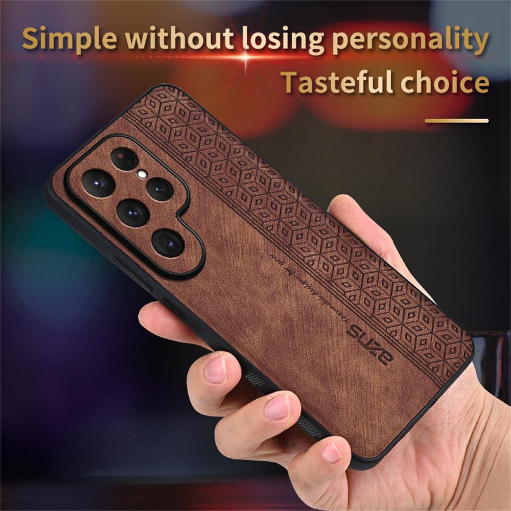 AZNS For Samsung Galaxy S25 Ultra Case Protective PU Leather Covered TPU Phone Shell