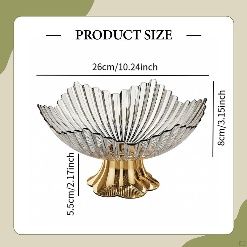 Fruit Bowl On A Pedestal, Tray, Gift, Portable, Versatile, Elegant, Home Decoration, Storage