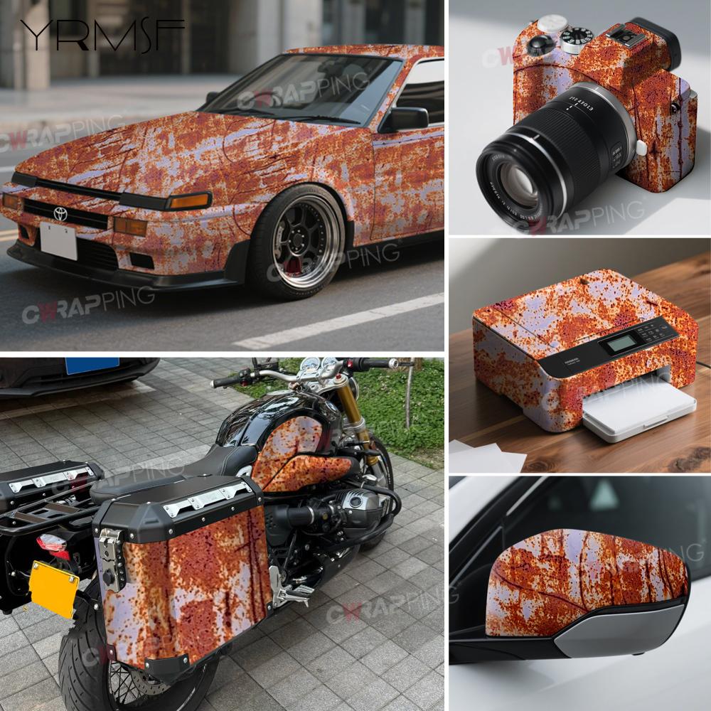Motorcycle Adhesive Vinyl Car Stickers Bubble-free Vinyl Paper for Car Body Films Waterproof Rust Camo Film Camouflage Sticker