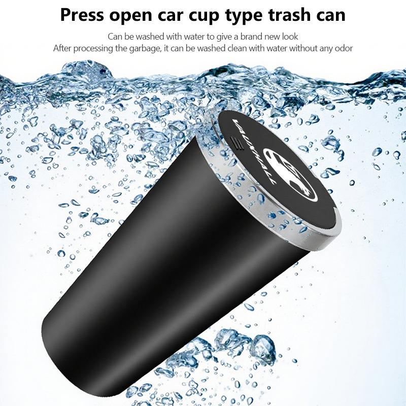 For Vauxhall Car Trash Can Mini Waterproof Storage Cup Holder Garbage Bin Lid Accessories Corsa Astra Mokka Grandland Crossland