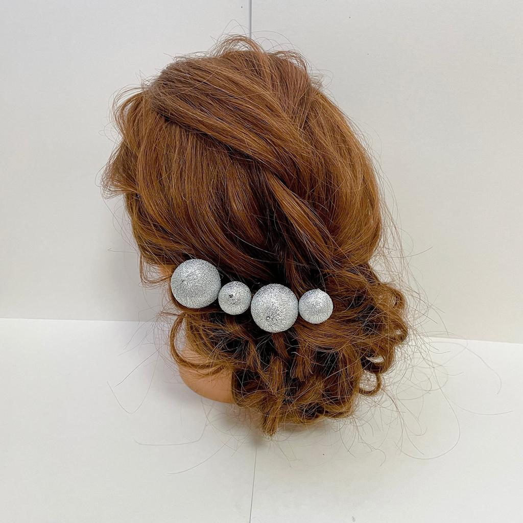 Japanese Traditional Silver Hair Ornament with Tamakanzashi and Mizuhiki Perfect for and Other Bridal Features Silver Strings. Coming-of-age