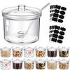 Acrylic Sugar Containers/Clear Sugar Holder Dispenser Salt Bowl with Lid for Serving Condiment Candy Coffee Tea Spices Herbs