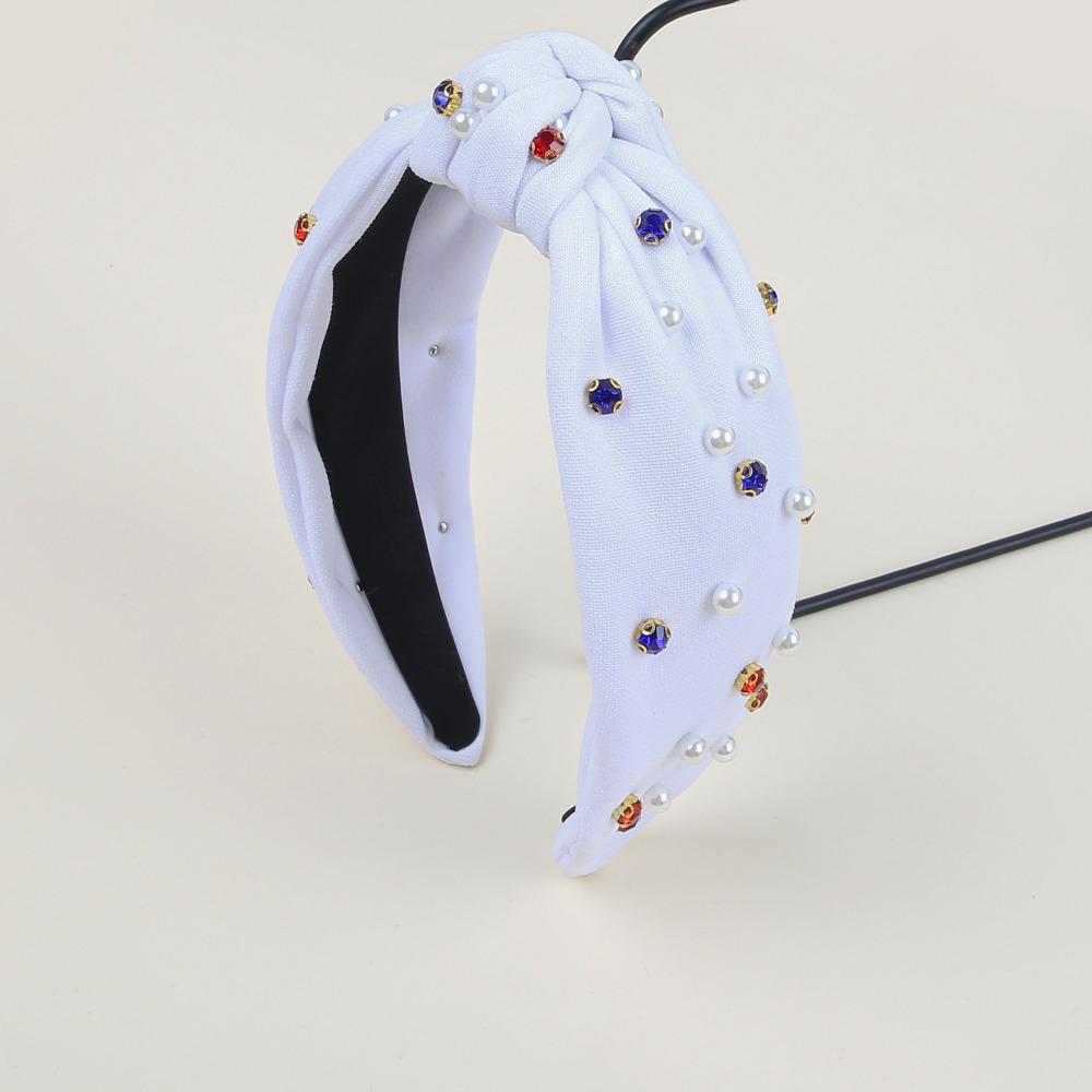 Crystal Bow Headband Wide Pearl Headbands Fashionable Rhinestone Headband  Hair Accessories