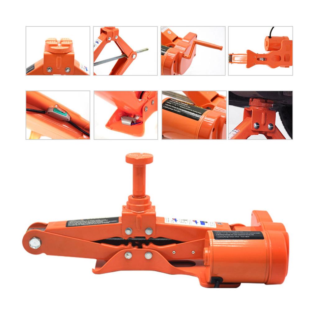 Electric Car Jack 12V 3T Capacity Multifunctional Electric Scissor Jack Kit for Tire Replacement Vehicle Maintenance
