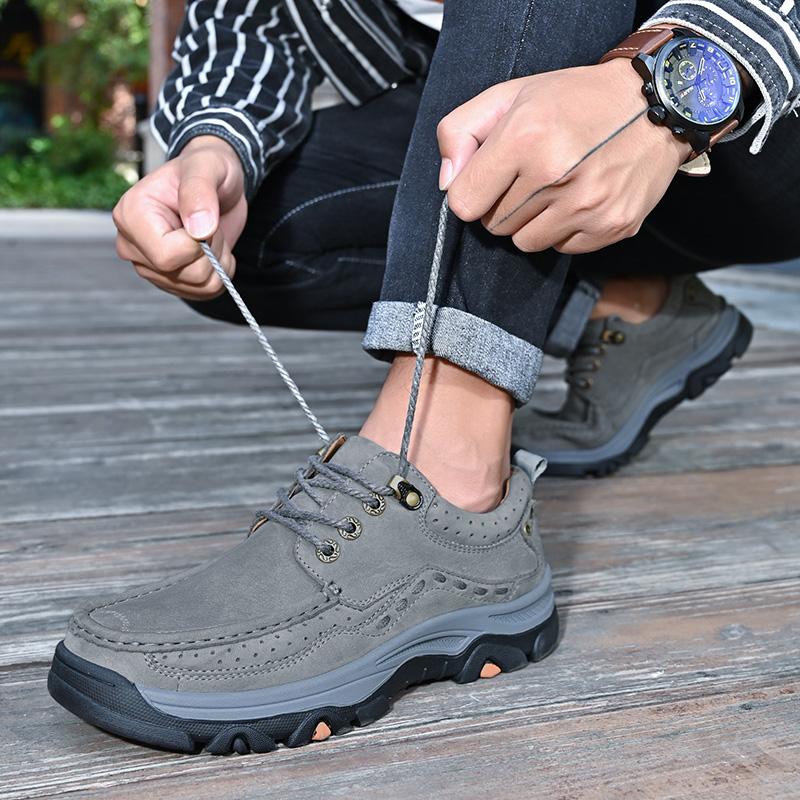 Fashion New Large Size Men's Shoes Genuine Leather Flats Men Loafers High Quality Outdoor Men Sneakers Breathable Male Casual Shoes