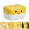 Drain Soap Dish Case Animal Design Portable Plastic Bathroom Travel Holder Cute Lid Storage No Drill Soap Box Home Use Non Slip