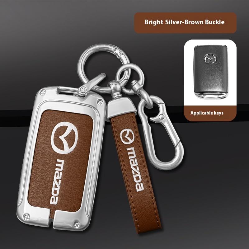 

Zinc Alloy Car Key Holder for Mazda Axela Atenza 3 2 6 CX3 CX5 CX30 CX8 CX9 MX5 RX7 RX8 SKYACTIV Remote Protector Car Key Cover