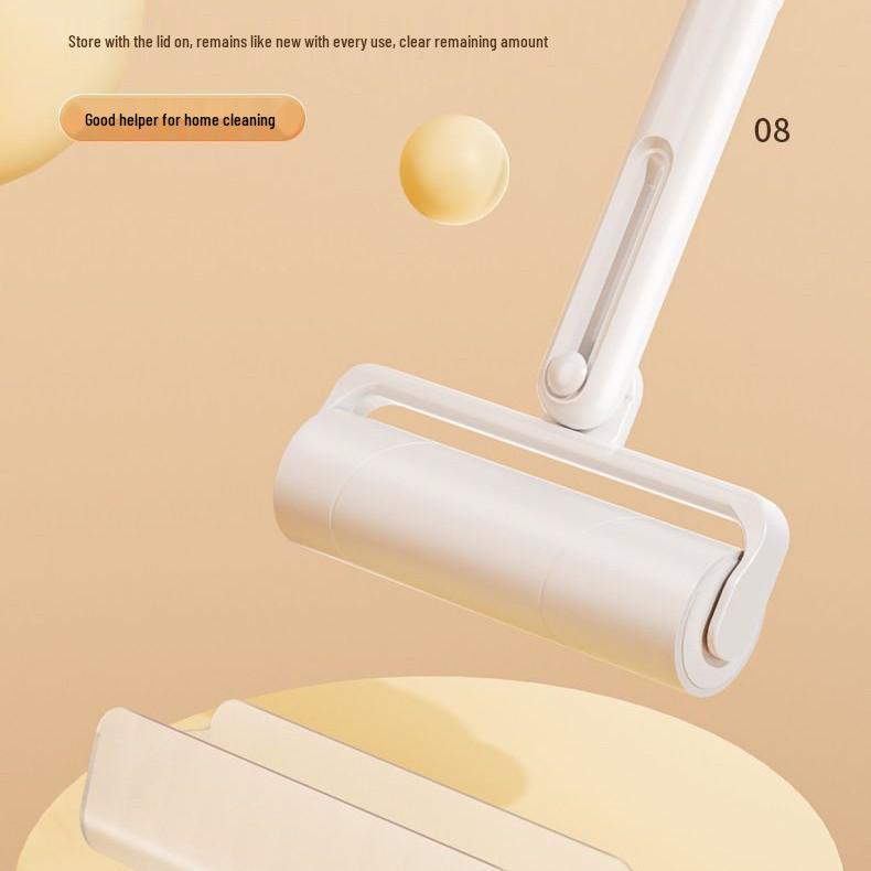 Reusable Foldable Lint Roller with Sticky Replacement Paper for Cleaning Clothes, Bed, and Hair