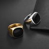 Fashion Men's Ring Punk Rock Smooth 316L Stainless Steel Signet Ring for Men Hip Hop Party Jewelry Male Wedding