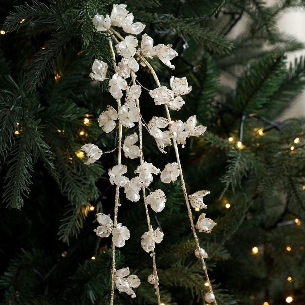 35-40cm Weihnachts-Kristallanhänger Glitzer Imitationsperlenkette Raumdekoration