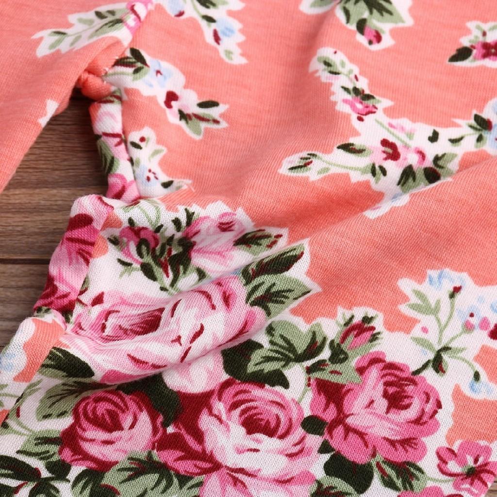 Adorable Toddler Girls Kids Floral Tops Pants Trousers Headband 3pcs Outfits Set Clothes