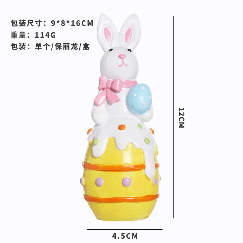 Easter Decorations, Ins, Cute Rabbits, Easter Eggs, Resin Ornaments, Home Party Gifts