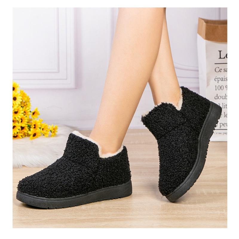 Winter New Thickened Mother Cotton Slippers Warm Cotton Shoes Women's Snow Boots Non-slip Fleece Home Fashion Cotton Shoes