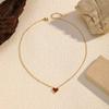 French Titanium Steel Love Necklace Women's Fashion Simple Clavicle Chain Light Luxury Premium Non-fading Stainless Steel Jewelry