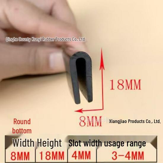 U-Shaped Rubber Edge Protector: Glass, Metal, and Steel Anti-Collision Edge Banding & Sealing Strip