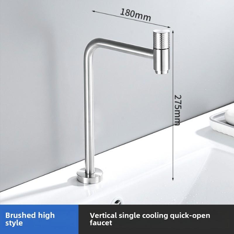 

304 нержавеющая сталь кухонный однорычажный вертикальный смеситель для охлаждения, раковина для мытья овощей, раковина для мытья рук, однорычажный смеситель G1/2
