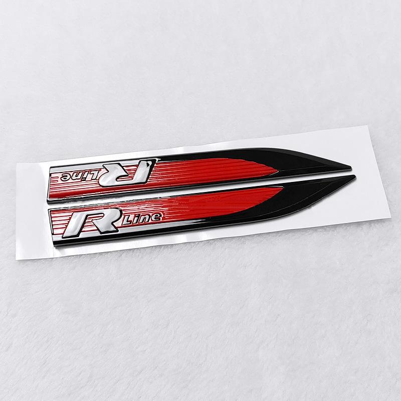 

Hot 2pcs Rline R GTI GLI Emblem Car Fender Side Wing Auto Sticker Accessories For Volkswagen VW Golf MK8 Polo Passat Magotan Tig 1Set (2Pcs)