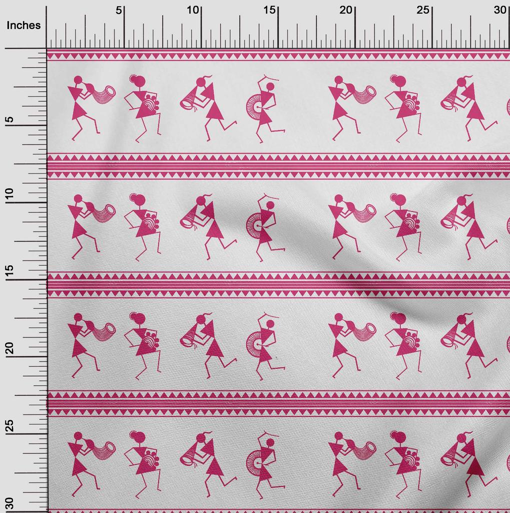 oneOone Cotton Poplin Crimson Red Fabric Asian Floral Block Craft Projects Decor Fabric Printed By The Yard 42 Inch