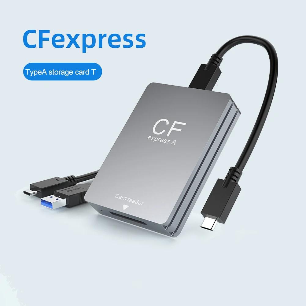 

2 in 1 CFexpress Type A/B&SD Card Reader CFexpress Reader Adapter USB 3.2 10Gbps Dual-Slot with USB C To USB C/A Cable For SLR