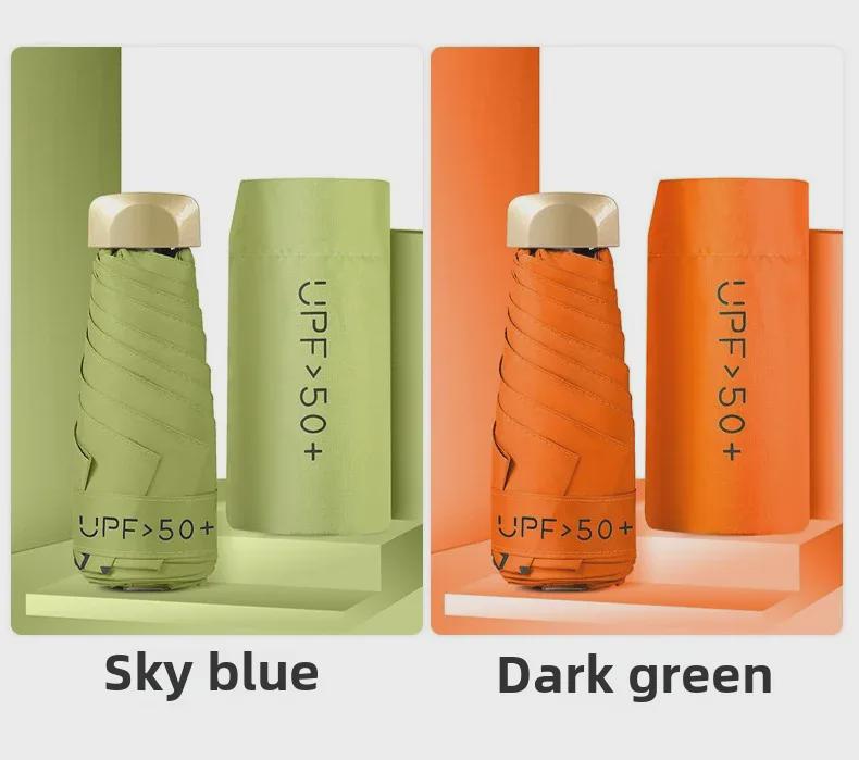 Sunny & Rainy 5-Fold UV Protection Mini Compact Umbrella – Sunshade & Portable Pocket Umbrella