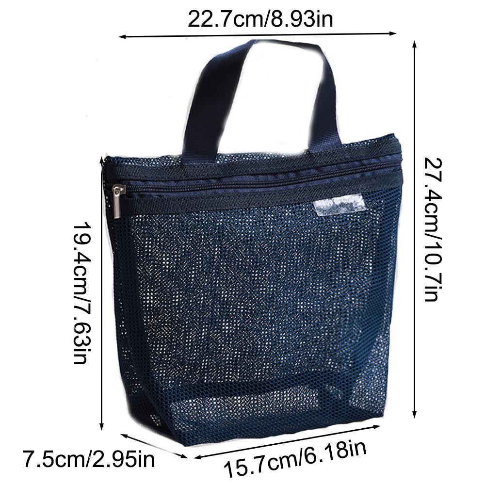 

1PC Portable Mesh Makeup & Toiletry Organizer Bag – Hanging Design, Travel Shower/Body Wash Tools Storage Pouch