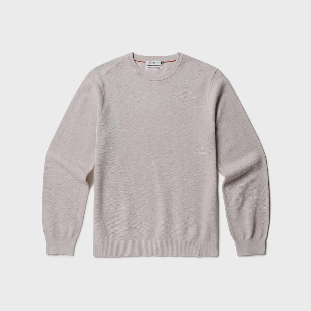 OLZEN Men'S) Basic Round Sweater_Zof1Er1307