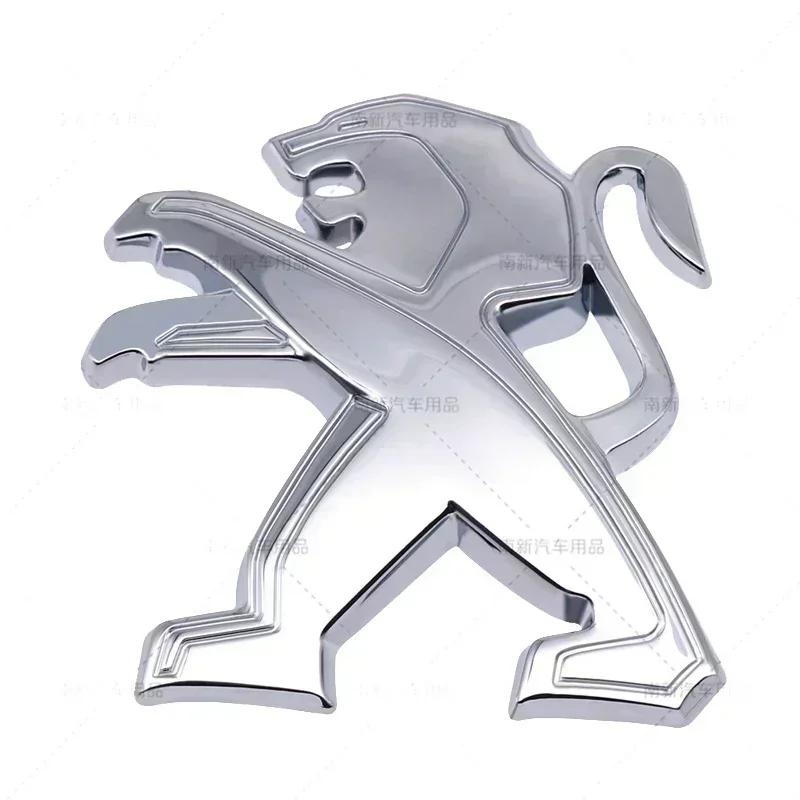 3D Metal Lion Car Rear Trunk Emblem Sticker for Peugeot 106 107 206 301 306 307 308 407 508 2008 4008 5008 Auto Tail Logo Badge