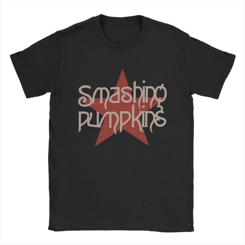 Smashing Pumpkins T Shirt Unisex Cotton Vintage TShirt Crew Neck Tee Shirt Short Sleeve Tops Gift Idea