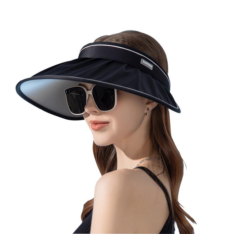 Summer Sun Protection Hat With Large Brim And Wrinkled Design For Outdoor Activities