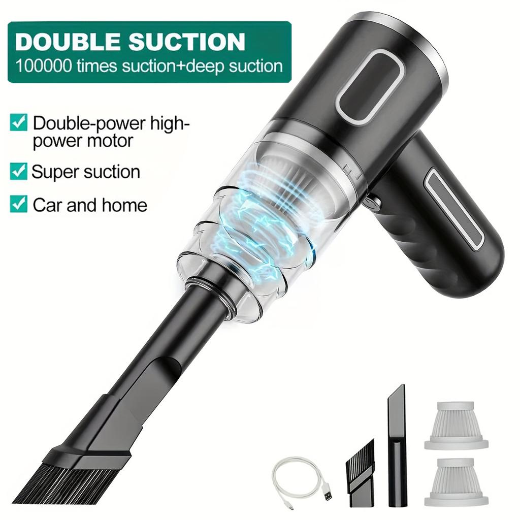 120W Super Strong Wireless Car Vacuum Cleaner - Rechargeable Handheld Dust Buster with Cyclone Suction - Ultra-Portable for Car