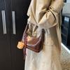 Bag New Autumn and Winter Leather Women's Bag High Sense Maillard Popular Fashion Hand Carry Crossbody Bag Luggage