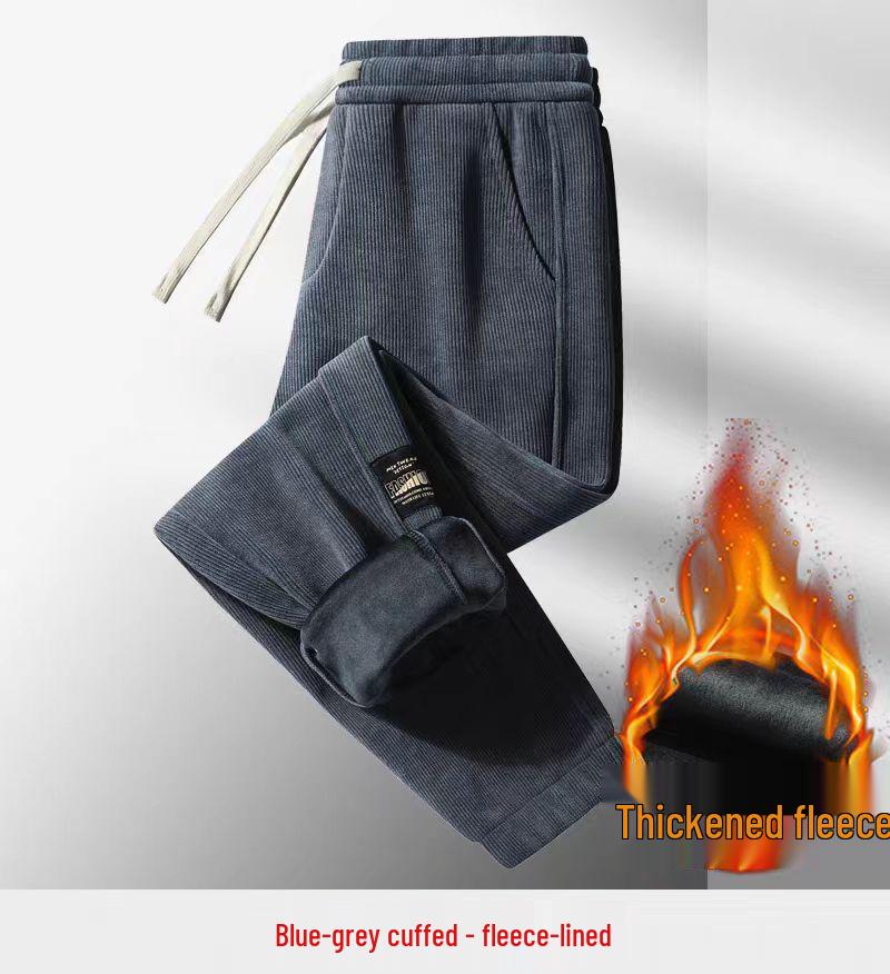 

Мужские джоггеры на флисовой подкладке, утолщенные цельные, зимняя повседневная одежда 2024 140 cm