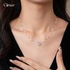 Korean Minimalist Round Zircon Beaded Pearl Necklace Collarbone Chain Fashionable and Exquisite Versatile Necklace