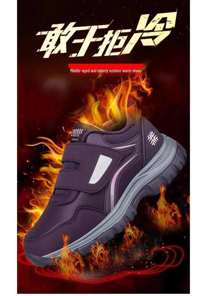 Zhang Kaili Women's Autumn/Winter Anti-slip Warm Walking Shoes for Middle-aged & Elderly