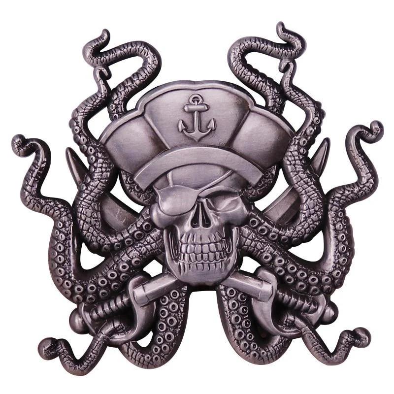 

Cool Pirate Octopus Decorative Enamel Pins Badges Lapel Pins for Backpack Men Brooches for Clothes Anime Jewelry Accessories as the picture