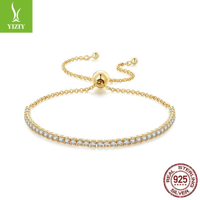 Sterling Silver S925 Women'S Adjustable Box Bracelet, Simple And High-End Temperament Bracelet