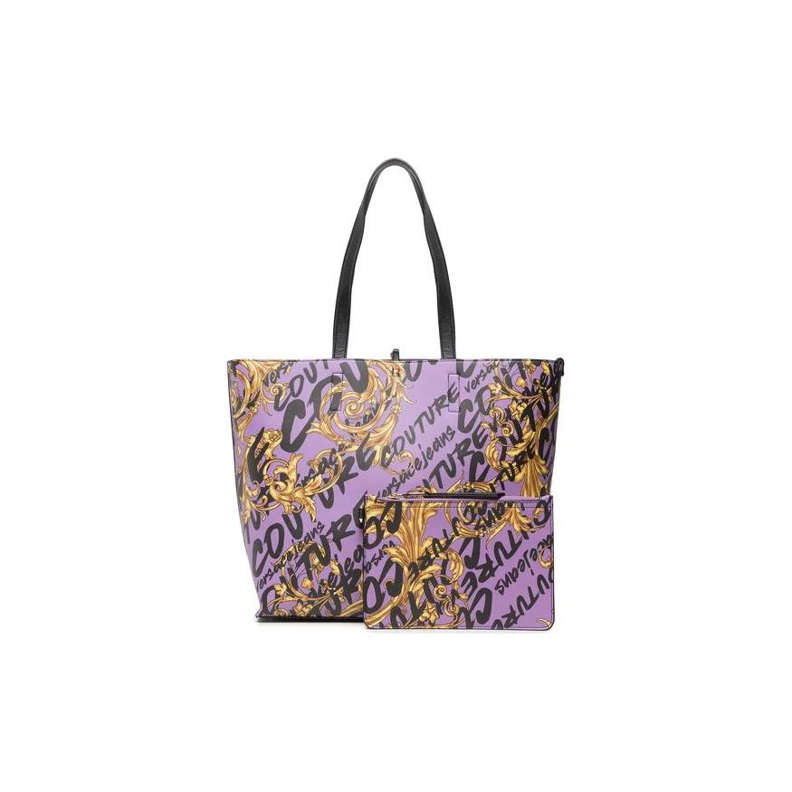 Versace Jeans Couture Fashion Polyester Tote Bag Women Tote Bags Purple 73VA4BZ1-ZS495-PF4