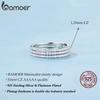 BAMOER Pierścionek Stackable z Białe Złoto Platerowane Litym Srebrem 925 z Symulowanym Diamentem CZ Pierścionki Eternity dla Kobiet