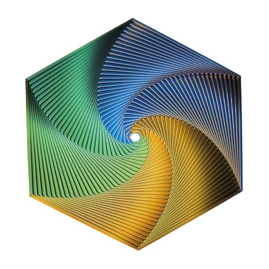 3D Printed Fractal Fidget Hexagon Stress Anxiety Relief Desk Spinning Toy Kids Adults