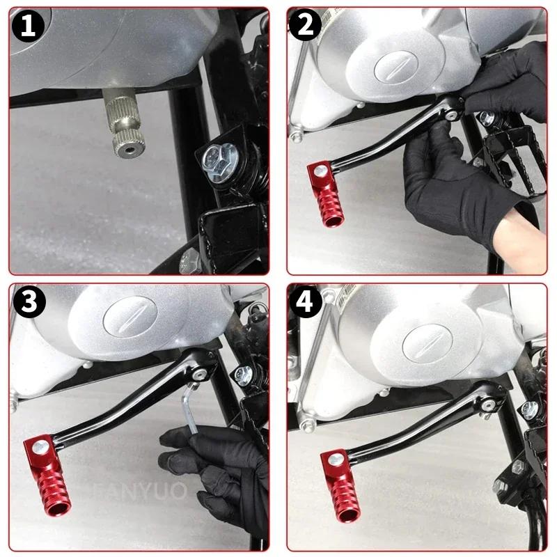 CNC Aluminum Folding Gear Shifter Shift Lever Fit for 70cc 90cc 110cc 125cc 150cc 200cc 250cc Motorcycle ATV Dirt Pit Bikes