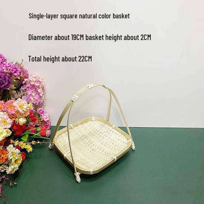 Handmade Bamboo Woven Picking Basket Set