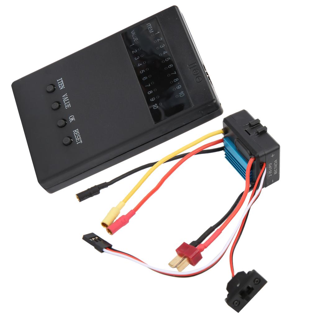 35A Brushless ESC Electric Speed Controller Program Card Fit for 1 18 1 16 RC Car Model(Blue )