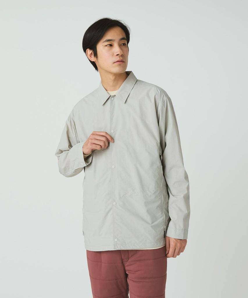 Snow Peak Nylon Tussah Utility Storage Shirt Long Light Size for Men and Women SH-25AU001, Sleeve, Grey, M,