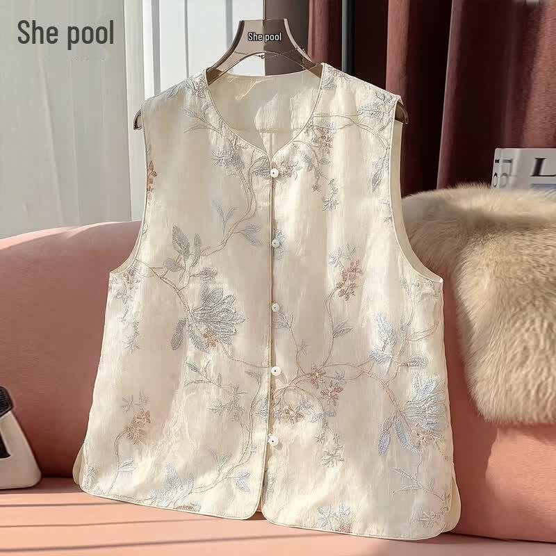 

Embroidered New Chinese Style Vest M