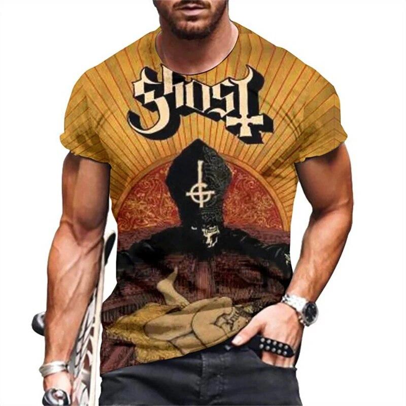 Summer Ghost Band T-Shirts 3D Print Streetwear Men Women Hip Hop Fashion Oversized Short Sleeve T Shirt Kids Tees Tops Clothing