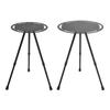 Outdoor Folding Round Table Adjustable Height Small Folding Camping Table