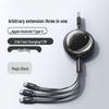 Retractable 3-in-1 USB Fast Charging Cable for Apple, Android, Type-C Devices