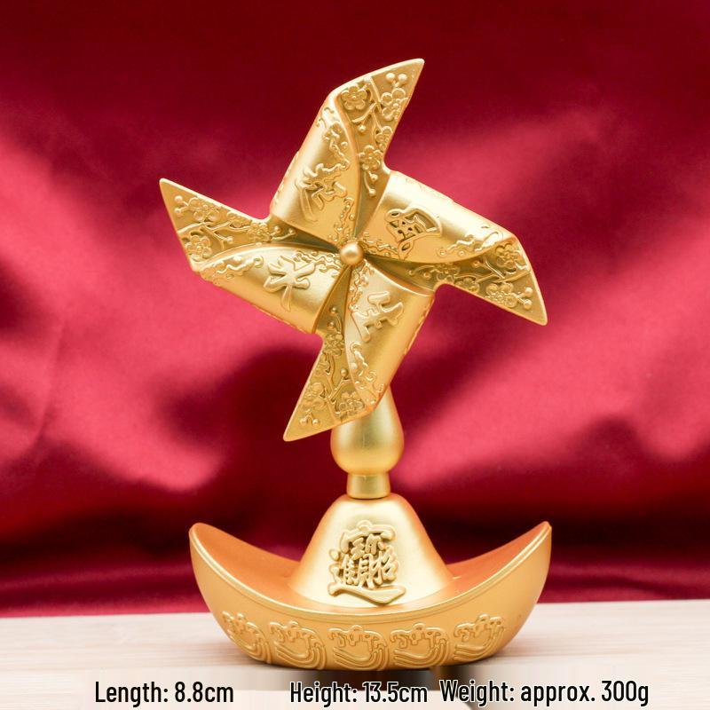 Mässing Roterande Sfärisk Tärningsprydnad - Kreativ Sexsidig Wenwan för Tur, Fred och Glädje