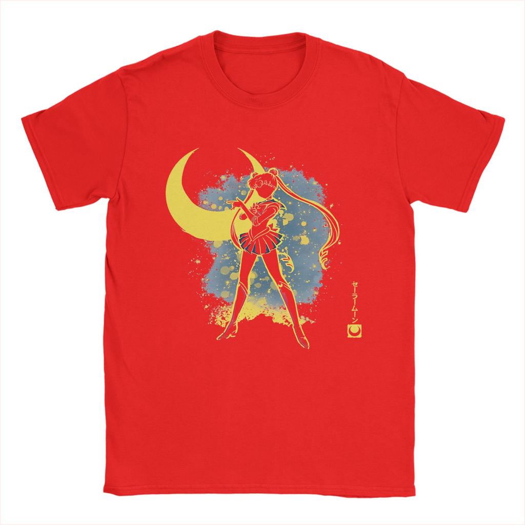 Novelty The Moon Style Tshirt Unisex Cotton Short Sleeve Sailors Moons Round Neck Summer Clothing